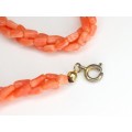 elegant colier de  coral peau d'ange & hematite. Italia